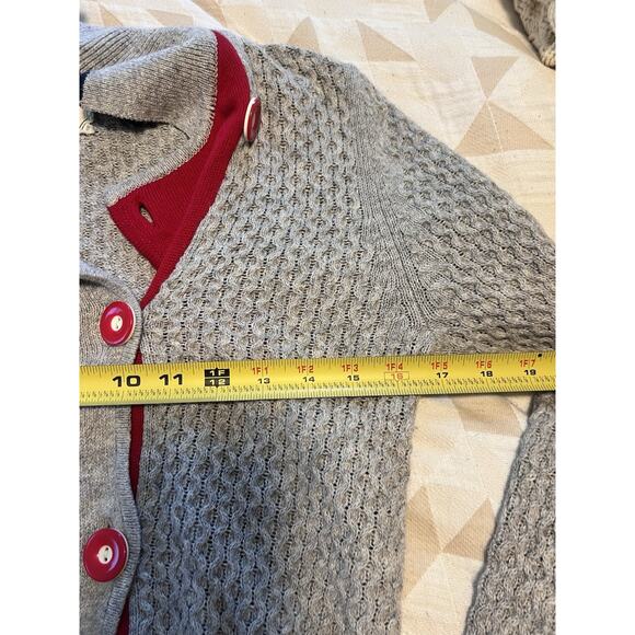 Anthropologie Sparrow For Anthro Gray Button Sweater Cotton/wool/angore Size M - Picture 6 of 8